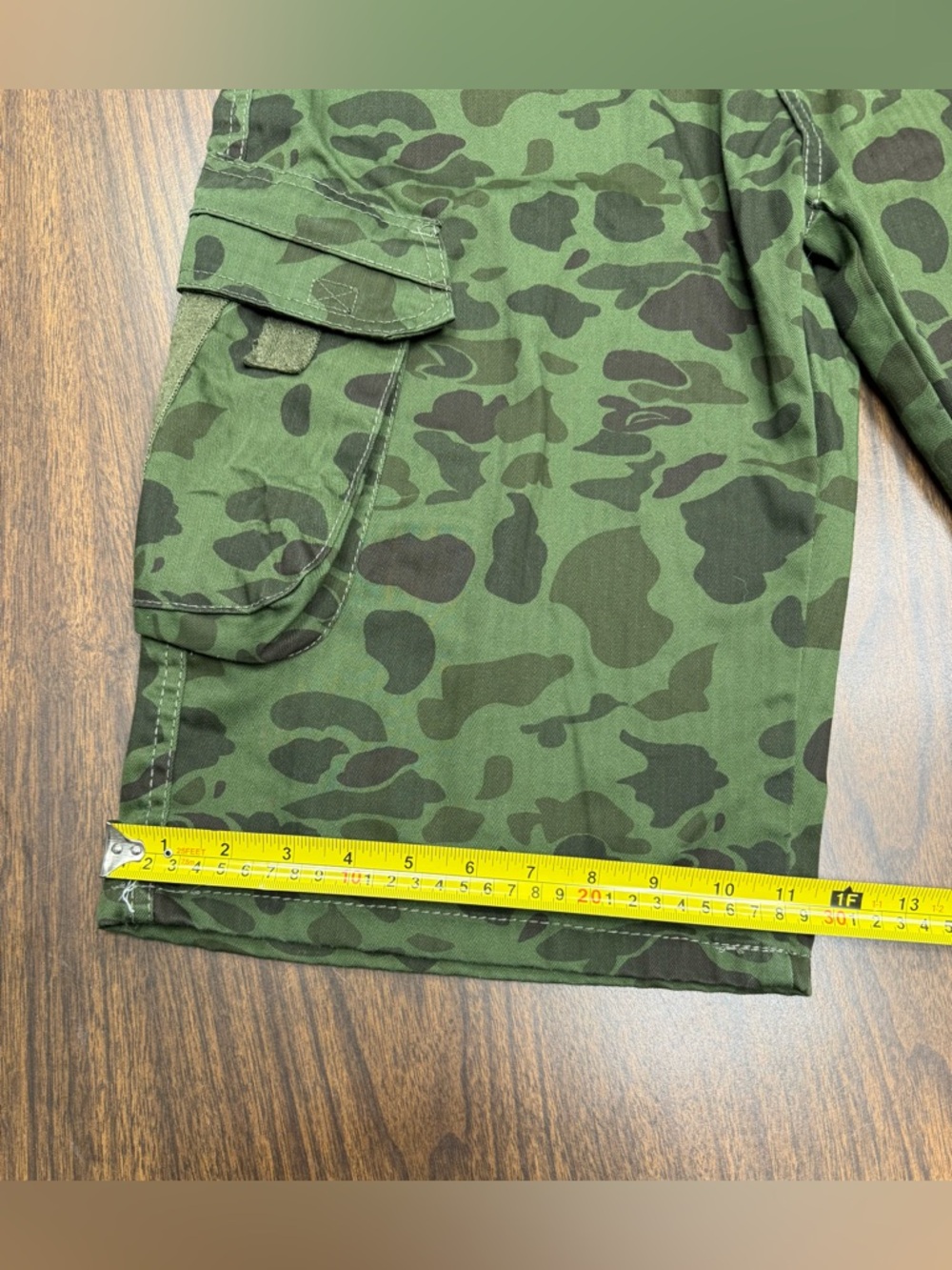 GS115 Men's Camo Cargo Shorts-Olive Green-NWT Size 34 - Picture 5 of 11